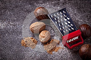 Nutmeg and grater