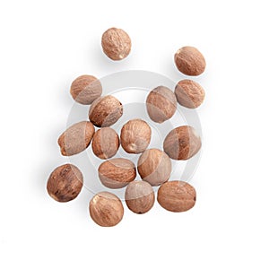 Nutmeg isolated on white background
