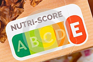 Nutri Score nutrition label symbol unhealthy eating for food