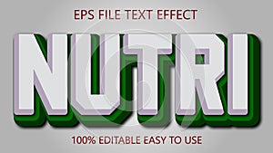 Nutri text effect Jpeg file digital download