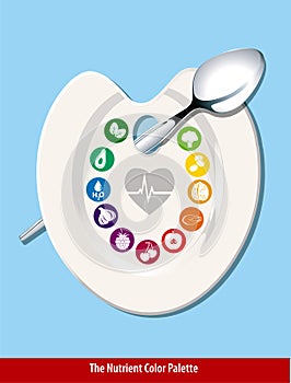 The Nutrient Color Palette Heart Shape photo