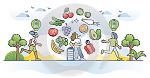 Nutrient deficiencies as lack of vegetable vitamin intake outline concept