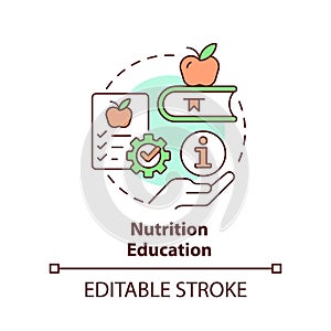 Nutrition education concept icon