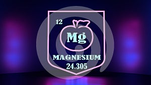 Nutrition facts apple. Magnesium chemical element sign