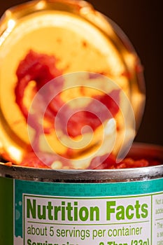 Canned food nutrition