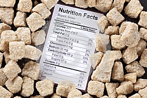 Nutrition facts of brown cane sugars