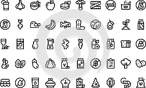Nutrition icons High-Quality Vector Icons Collection with Editable Stroke. Ideal for Professional and Creative Projects