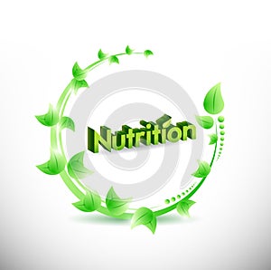 nutrition natural leaves illustration design