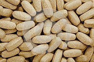 Nutrition supplements, brown vitamins