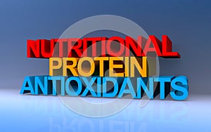 nutritional protein antioxidants on blue