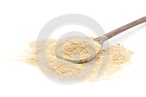 Nutritional yeast in a spoon