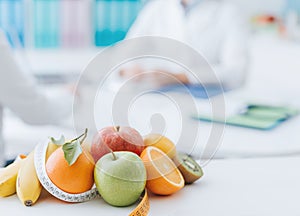 Nutritionist meeting a patient in the office