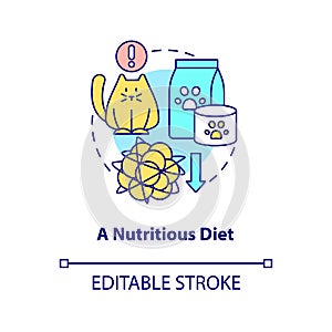 Nutritious diet concept icon