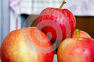 Nutritious Fruit Close-Up. Nutrient-rich apples, ideal for educational health materials