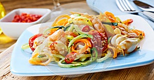 Nutritious healthy prawn appetiser