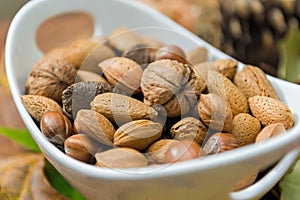 Nuts in a bowl