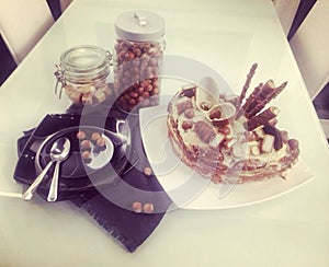 Nuts and Chokolade. It`s so delicious