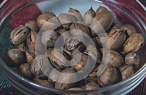 Nuts closeup.Abstract texture. photo
