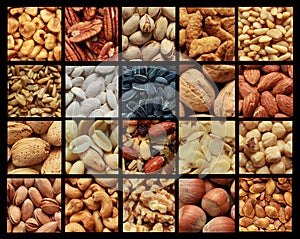 Nuts collage