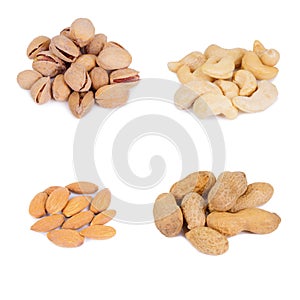 Nuts collection isolated