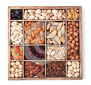 Nuts and dried berries collection