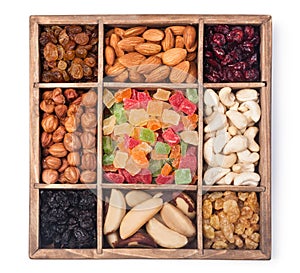 Nuts and dried berries collection