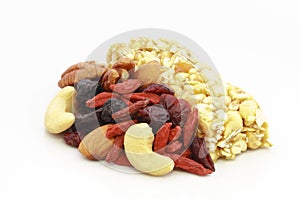 Nuts and dried fruits photo