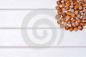 Nuts hazel background