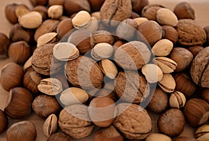 Nuts mixed for backgrounds