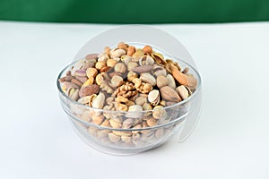 Nuts Phytonutrients on white table