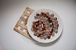 Nuts on plate