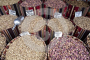 Nuts for sale in a shop, Gaziantep