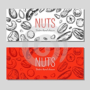 Nuts and seeds banners.