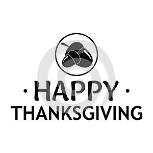 Nuts thanksgiving logo, simple style