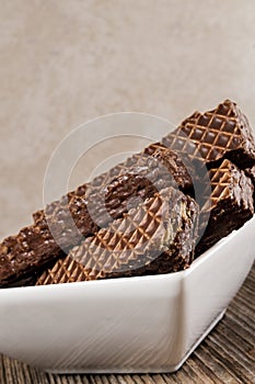 Nutty bars chocolate,bowl photo