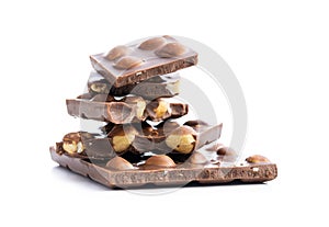 Nutty chocolate with hazelnuts