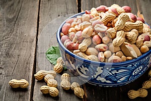 Nutty delight Shelled peanuts arranged in an inviting bowl