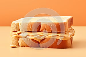 Nutty Sandwich peanut butter background. Generate Ai