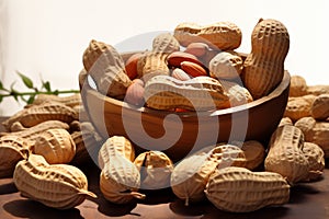 Nutty variety Peanuts in shell and peeled, offering versatile snacking options