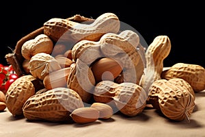 Nutty variety Peanuts in shell and peeled, offering versatile snacking options