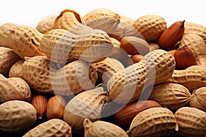 Nutty variety Peanuts in shell and peeled, offering versatile snacking options