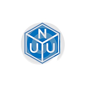 NUU letter logo design on black background. NUU creative initials letter logo concept. NUU letter design photo
