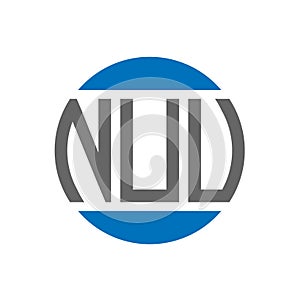 NUU letter logo design on white background. NUU creative initials circle logo concept. NUU letter design photo