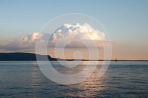 Nuvola sul lago. Cloud over the lake photo