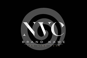 NVC abstract letter logo design