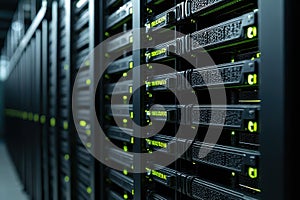 NVIDIA A100 Server Rack Display with High-Performance GPUs