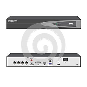 NVR DVR CCTV DS-7604NI vector 4 LAN POE photo