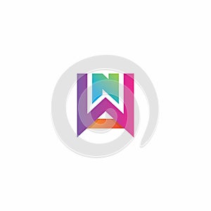 NWA logo full color. Letter WA Icon