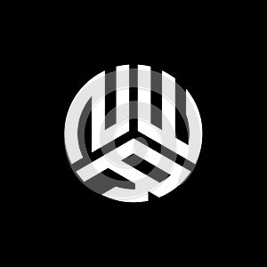 NWR letter logo design on black background. NWR creative initials letter logo concept. NWR letter design photo