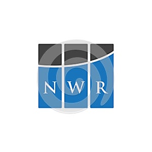 NWR letter logo design on WHITE background. NWR creative initials letter logo concept. NWR letter design photo